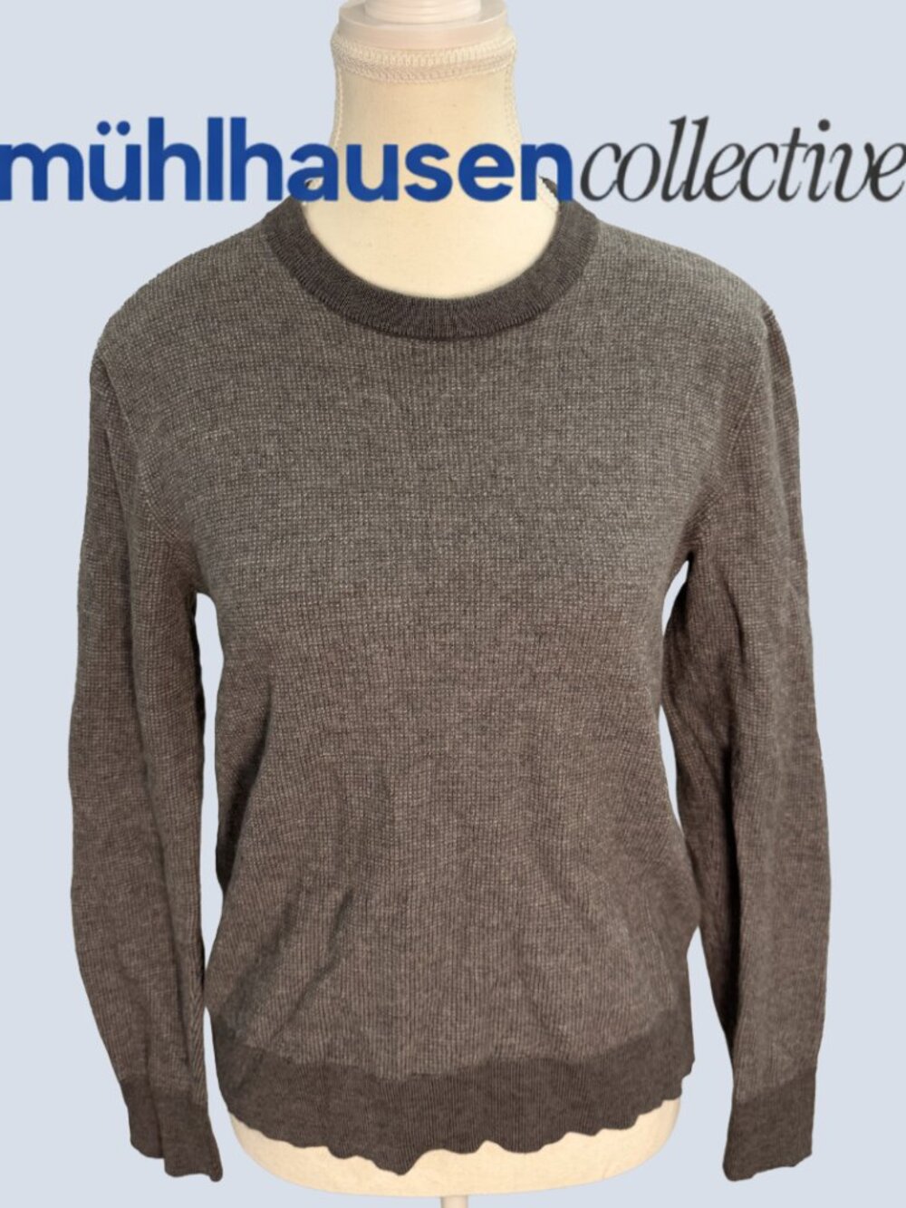 Banana Republic Men's Italian Merino Crewneck Sweater Gray